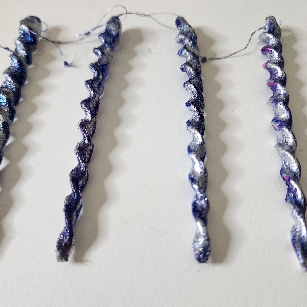 5 HANDCRAFTED Upcycled Swirly Unicorn Icecicle Ornaments HANDPAINTED Holiday - Picture 14 of 17